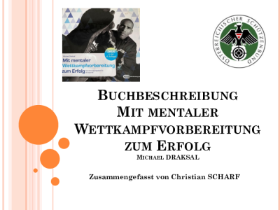 Buchbeschreibung Mit mentaler Wettkampfvorbereitung zum Erfolg